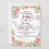 Modern Engels bruiloft uitnodiging (Voorkant)