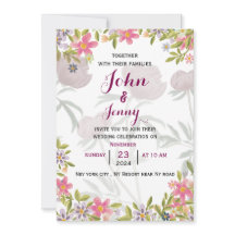 Modern Engels bruiloft uitnodiging