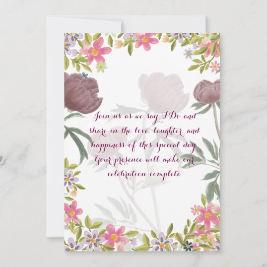 Modern Engels bruiloft uitnodiging (Achterkant)