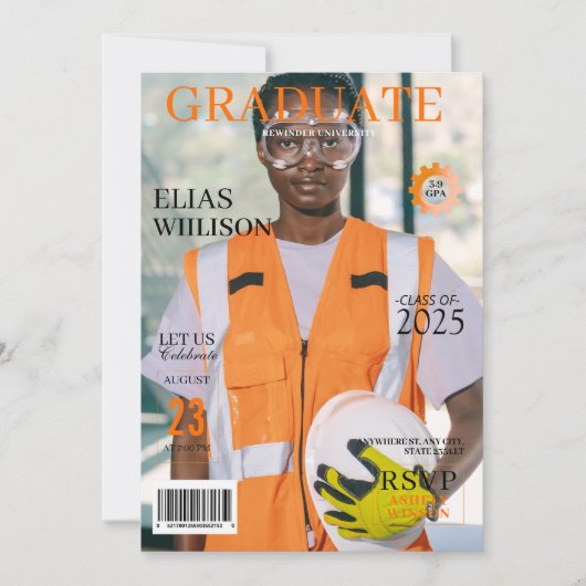 Modern Engineering Magazine afstuderen foto Kaart (Voorkant)