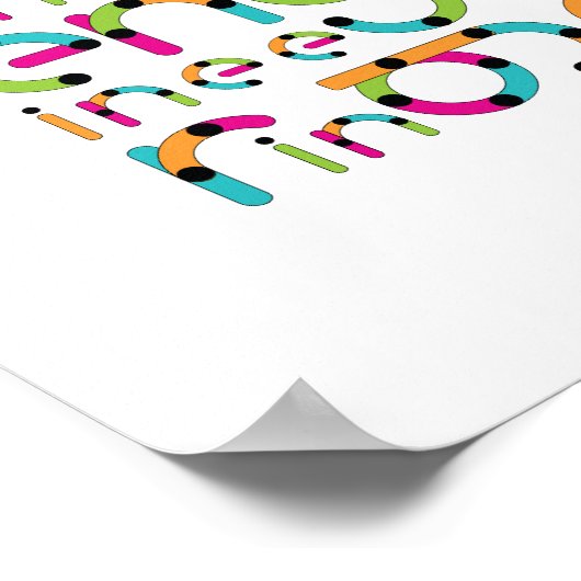 Modern Engineering Typografiepatroon Poster (Hoek)