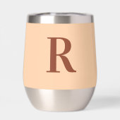 Modern enkelvoudig monogram beige (Achterkant)