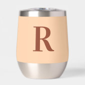 Modern enkelvoudig monogram beige (Voorkant)