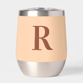 Modern enkelvoudig monogram beige