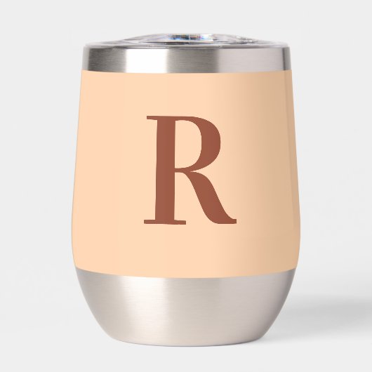 Modern enkelvoudig monogram beige (Voorkant)