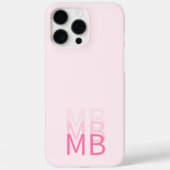 Modern enkelvoudig roze Initiaal monogram Case-Mate iPhone Case (Achterkant)