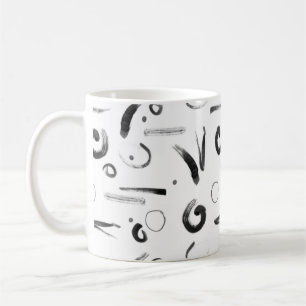 Modern enso patroon in sumi-e stijl koffiemok