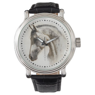 Modern Equestrian Elegant Lusitano Paard Horloge