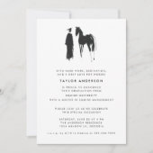 Modern Equestrian Horse Foto Afstuderen Kaart (Voorkant)