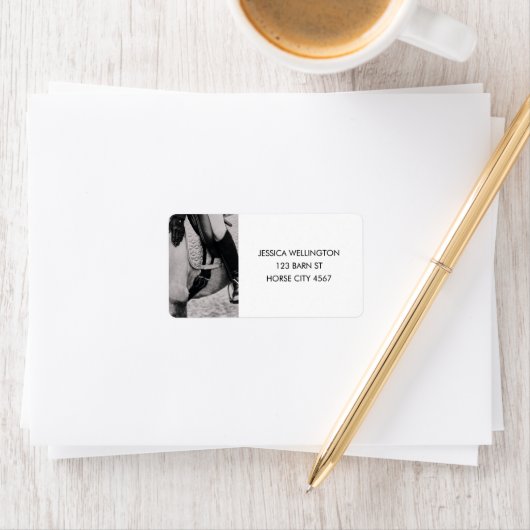 Modern Equestrian Horse Riding Fotoadres Etiket (Insitu)