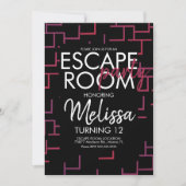 Modern Escape Room Party Invitation Kaart (Voorkant)