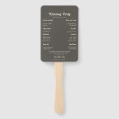 Modern Espresso Bruin Order of Service-Programma Handwaaier (Achterkant)