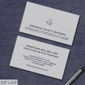 Modern Estate Planning Justice Scale Logo Visitekaartje