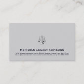 Modern Estate Planning Justice Scale Logo Visitekaartje (Voorkant)