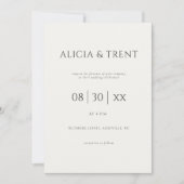 Modern Estate Wedding Invitation | Elegant Minimal Kaart (Voorkant)