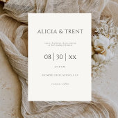 Modern Estate Wedding Invitation | Elegant Minimal Kaart