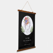 Modern Esthetician Stylist Spa Elegant Chic Floral Hangend Wandkleed (Gebogen)