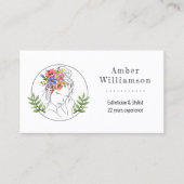 Modern Esthetician Stylist Spa Elegant Chic Floral Visitekaartje (Voorkant)