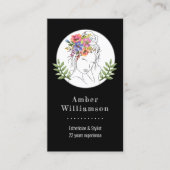 Modern Esthetician Stylist Spa Elegant Chic Floral Visitekaartje (Voorkant)
