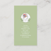 Modern Esthetician Stylist Spa Elegant Chic Floral Visitekaartje (Achterkant)