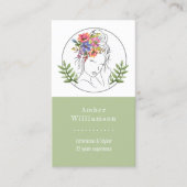 Modern Esthetician Stylist Spa Elegant Chic Floral Visitekaartje (Voorkant)