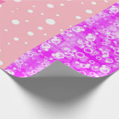 Modern Esthetisch Bloemenroze cadeaupapier (Hoek)