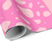 Modern Esthetisch Bloemenroze cadeaupapier (Rol Hoek)