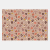 Modern esthetisch bruin ei paaswrapping papier inpakpapier vel (Voorkant 3)