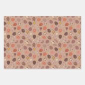 Modern esthetisch bruin ei paaswrapping papier inpakpapier vel (Voorkant 2)