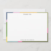Modern esthetisch kleurrijk Abstract gepersonalise Bedankkaart (Voorkant)