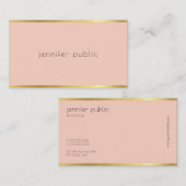 Modern Esthetisch Ontwerp Elegante Kleur Goud Scho Visitekaartje (Voorkant / Achterkant)