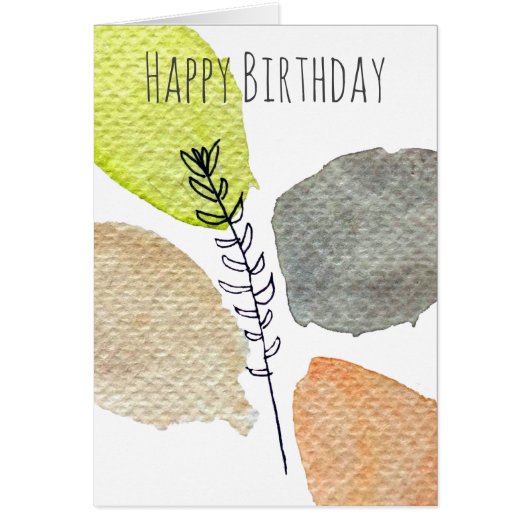 Modern esthetisch waterverf blad (Voorkant)