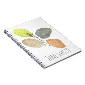 Modern esthetisch waterverf blad notitieboek (Rechterzijde)