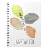 Modern esthetisch waterverf blad notitieboek (Voorkant)