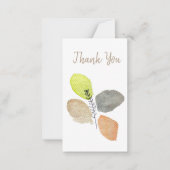 Modern esthetisch waterverf blad notitiekaartje (Voorkant)