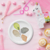 Modern esthetisch waterverf blad papieren bordje (Feest)