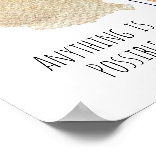 Modern esthetisch waterverf blad poster (Hoek)