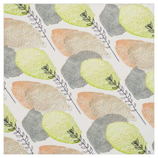 Modern esthetisch waterverf blad stof (Swatch)