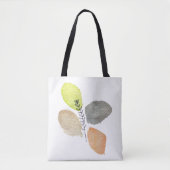Modern esthetisch waterverf blad tote bag (Voorkant)