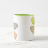 Modern esthetisch waterverf blad tweekleurige koffiemok (Center)