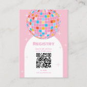 Modern esthetische disco glam Vrijgezellenfeest re Informatiekaartje (Voorkant)