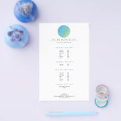 Modern Etched Blue Green Circle Flyer (Enkel)