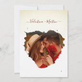 Modern Eternal Love Brustroke Photo Heart Wedding (Voorkant)