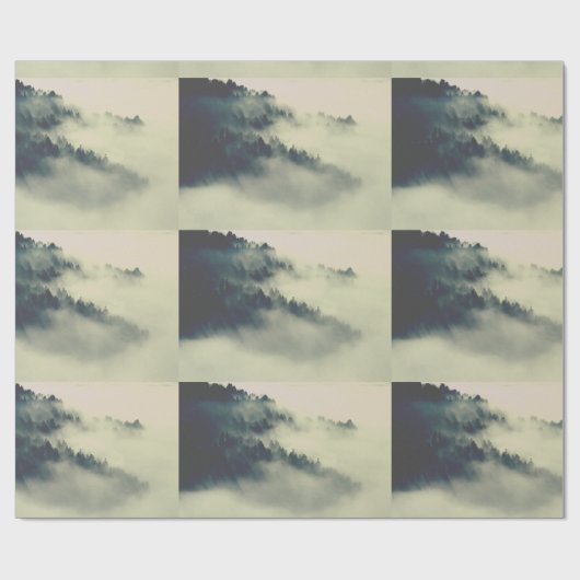 Modern, Etheral Forest Mounscene Cadeaupapier (Vlak)