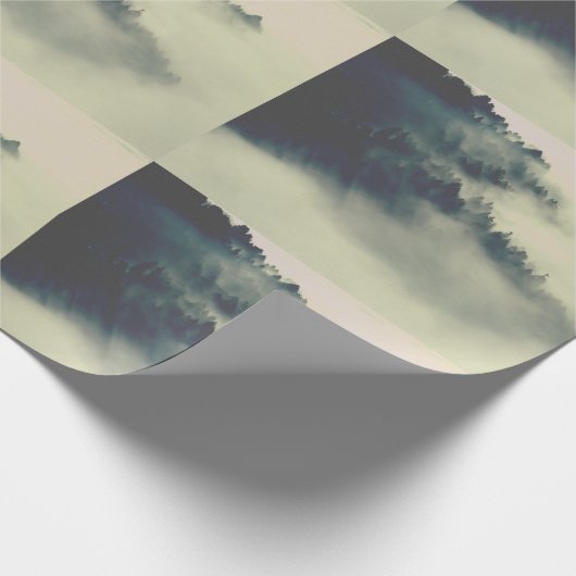 Modern, Etheral Forest Mounscene Cadeaupapier (Hoek)