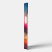 Modern Ethereal Cloud Flow Phone Case Vibrant Blue (Achterkant / Rechts)