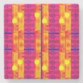 Modern Ethnic Geometric  Stenen Onderzetter (Voorkant)