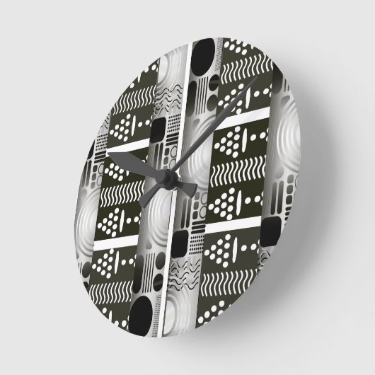 Modern Ethnic Wall Clock Ronde Klok (Hoek)