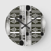 Modern Ethnic Wall Clock Ronde Klok (Voorkant)