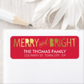 MODERN ETIKET: droog en helder, vetgedrukt, rood f Etiket (Insitu)